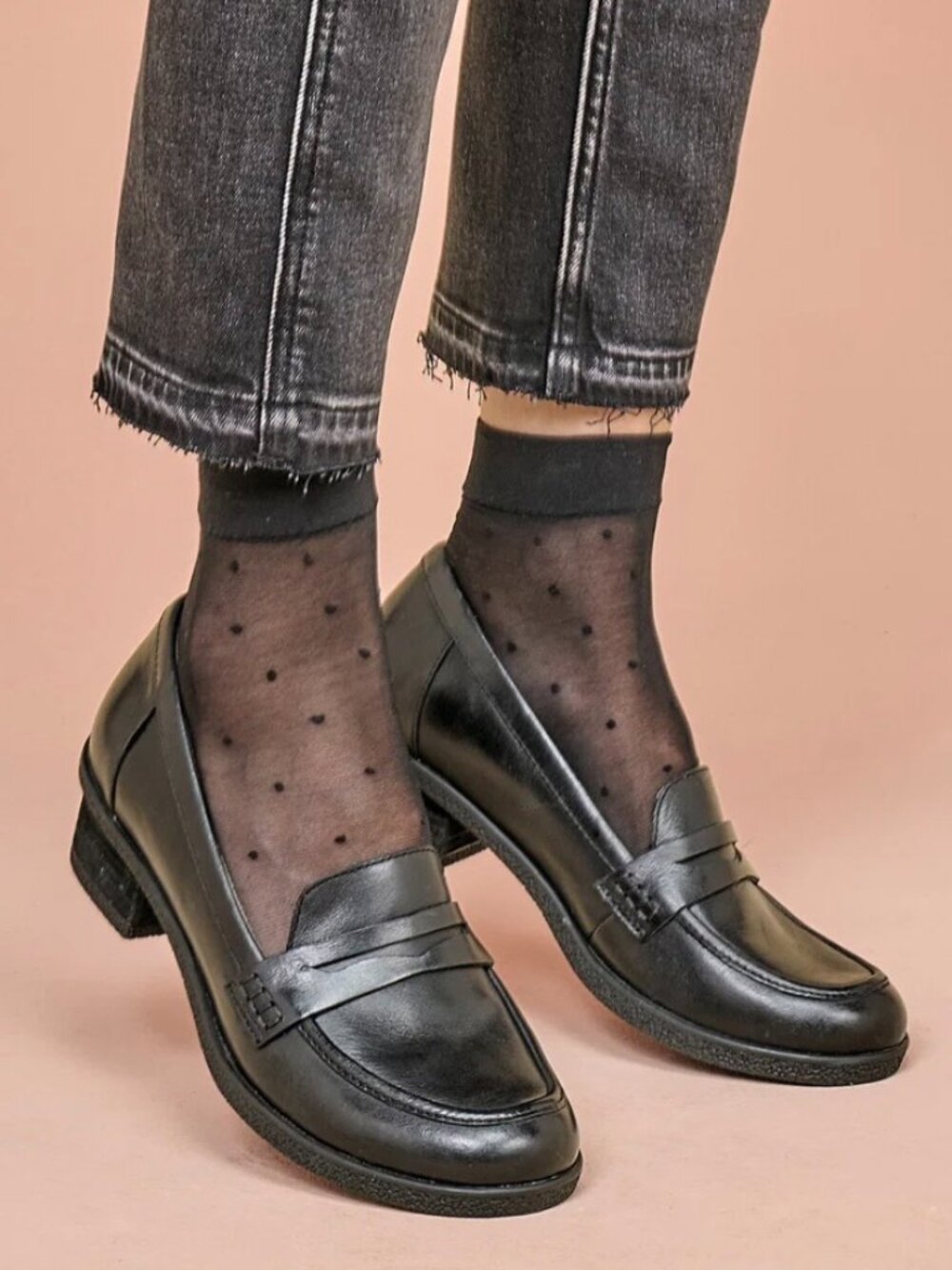 Dansko Danica Black Leather Heeled Loafer